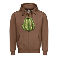 Chestnut gourd green pumpkin Zipper Hoodie - BarkalooDesign