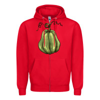 Red gourd green pumpkin Zipper Hoodie - BarkalooDesign