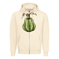 Sandshell gourd green pumpkin Zipper Hoodie - BarkalooDesign