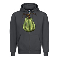 Smoke gourd green pumpkin Zipper Hoodie - BarkalooDesign