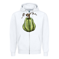 White gourd green pumpkin Zipper Hoodie - BarkalooDesign