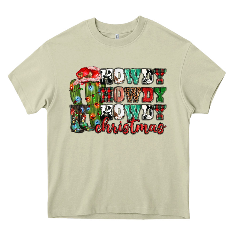 Howdy Howdy Howdy Christmas Heavy Core Tee by NancyCooperArtShop | Teevron