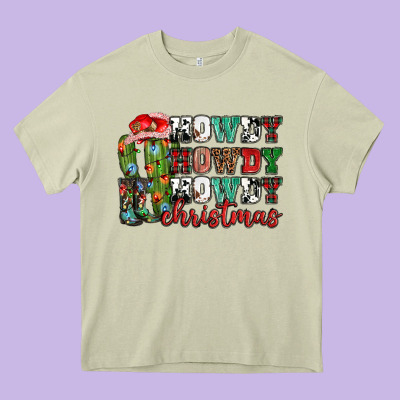 Howdy Howdy Howdy Christmas Heavy Core Tee Designed By Nancycooperartshop