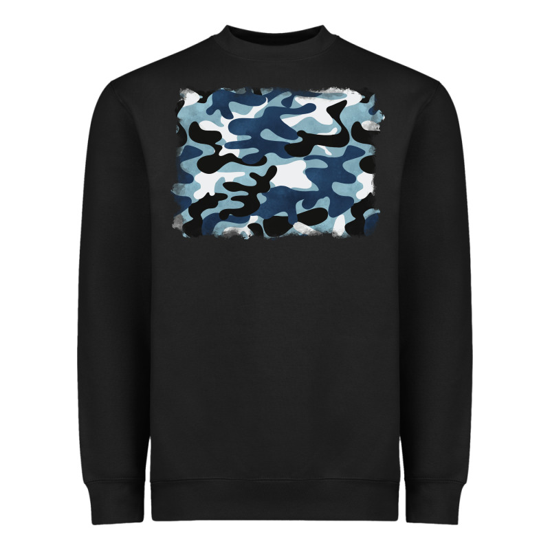 Blue Camouflage Background Heavyweight Sweatshirt by BarkalooDesign | Teevron