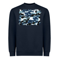 Navy blue camouflage background Heavyweight Sweatshirt - BarkalooDesign