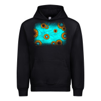 Black turquoise gemstone sunflower background Urban Hoodie - JahusDesignShop