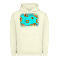Pigment Pistachio turquoise gemstone sunflower background Urban Hoodie - JahusDesignShop