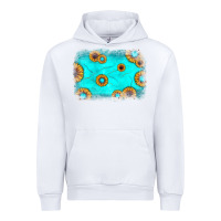 White turquoise gemstone sunflower background Urban Hoodie - JahusDesignShop