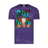 Cloud Purple Boy Mom Flowers Cow Vintage Tee - CowCowDesign