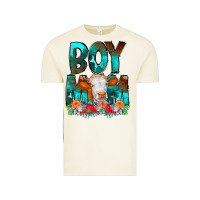 Boy Mom Flowers Cow Vintage Tee | Teevron