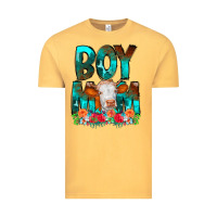 Vintage Mustard Boy Mom Flowers Cow Vintage Tee - CowCowDesign