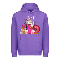 Purple Easter day coffee Premium Hoodie - CowhideDigitalArt