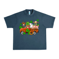 Midnight Navy St. Patrick's farm animals and truck Urban Heavy Tee - OliviaCreatesArt