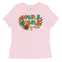 Bubblegum Pink gobble gobble yall Ladies Tee - CowGirlArtShop