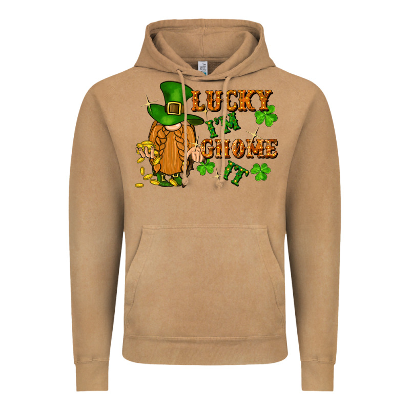 Lucky I'm Gnome It St. Patricks Day Vintage Hoodie by FaDigitalArtStudio | Teevron