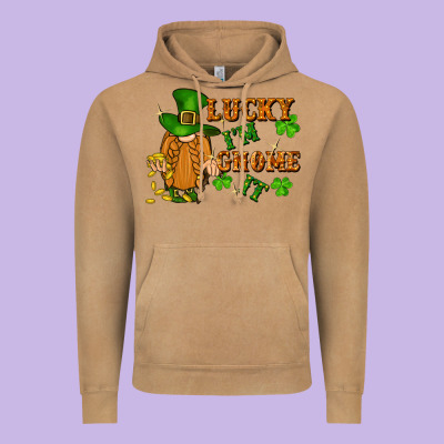 Lucky I'm Gnome It St. Patricks Day Vintage Hoodie Designed By Fadigitalartstudio