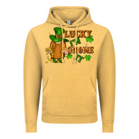 Vintage Mustard lucky i'm gnome it St. Patricks Day Vintage Hoodie - FaDigitalArtStudio