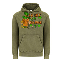 Vintage Olive lucky i'm gnome it St. Patricks Day Vintage Hoodie - FaDigitalArtStudio