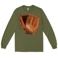 Army Green baseball glove Long Sleeve Tee - FaDigitalArtStudio