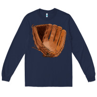 Navy baseball glove Long Sleeve Tee - FaDigitalArtStudio