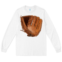 White baseball glove Long Sleeve Tee - FaDigitalArtStudio