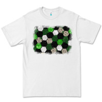 White Soccer leopard glitter background Premium Tee - HowdyJamesFarm