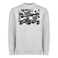 Heather Grey black and white camouflage Heavyweight Sweatshirt - BarkalooDesign