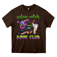 Chocolate Brown Salem witch book club Heavy Core Tee - NancyCooperArtShop