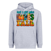 Heather Grey just a girl who loves fall Heavyweight Hoodie - AdoDesignShop