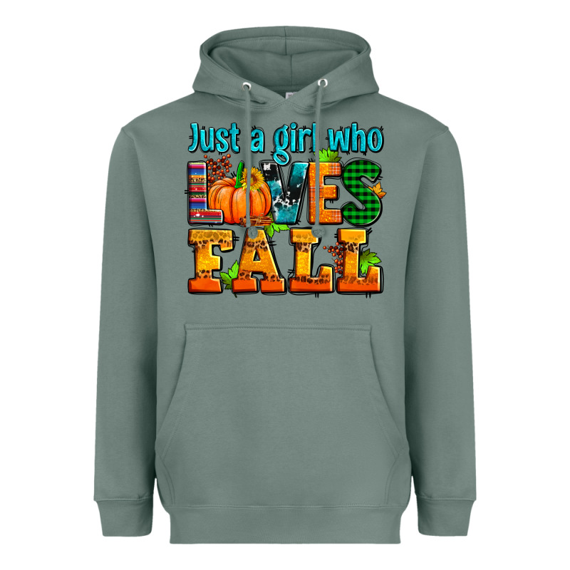 Just A Girl Who Loves Fall Heavyweight Hoodie by AdoDesignShop | Teevron