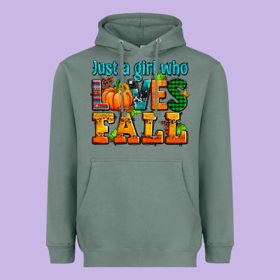 Just A Girl Who Loves Fall Heavyweight Hoodie Designed By Adodesignshop