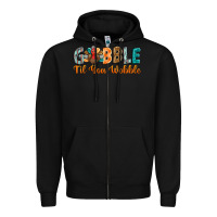 Black gobble till you wobble Zipper Hoodie - BarkalooDesign