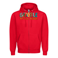 Red gobble till you wobble Zipper Hoodie - BarkalooDesign