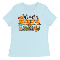 Baby Blue one thankful mawmaw Ladies Tee - CowGirlArtShop