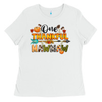 White one thankful mawmaw Ladies Tee - CowGirlArtShop