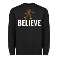 Black believe bigfoot white Heavyweight Sweatshirt - artisFamous