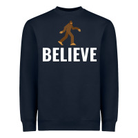 Navy believe bigfoot white Heavyweight Sweatshirt - artisFamous