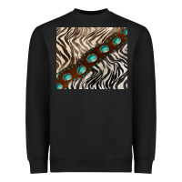 Black zebra gemstone leather Heavyweight Sweatshirt - BarkalooDesign