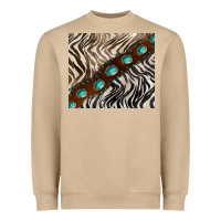 Mushroom zebra gemstone leather Heavyweight Sweatshirt - BarkalooDesign