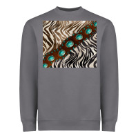 Storm zebra gemstone leather Heavyweight Sweatshirt - BarkalooDesign