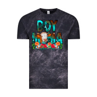 Cloud Black Boy Mama Flowers Cow Vintage Tee - CowCowDesign