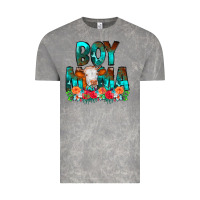 Cloud Rock Boy Mama Flowers Cow Vintage Tee - CowCowDesign