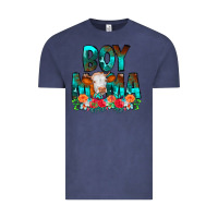 Vintage Denim Boy Mama Flowers Cow Vintage Tee - CowCowDesign