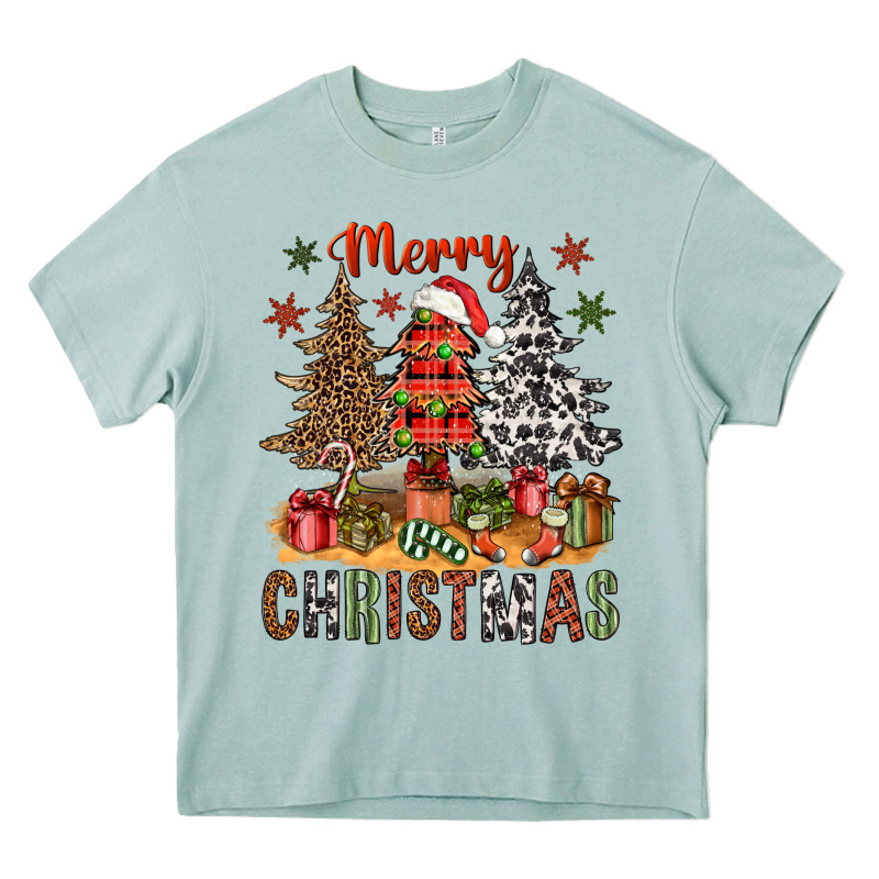 Merry Christmas With Western Trees Heavy Core Tee by NancyCooperArtShop | Teevron