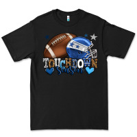 Black Touchdown season American Football blue team color Premium Tee - HowdyJamesFarm