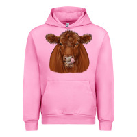 Fuchsia Pink red angus Urban Hoodie - JahusDesignShop