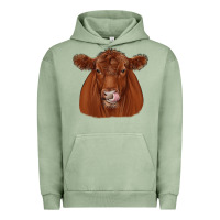 Pigment Oil Green red angus Urban Hoodie - JahusDesignShop