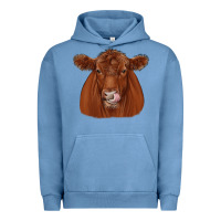 Pigment Pebble Blue red angus Urban Hoodie - JahusDesignShop