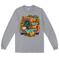 Heather Grey thanksgiving truck bbs Long Sleeve Tee - BundleAndBundleShop