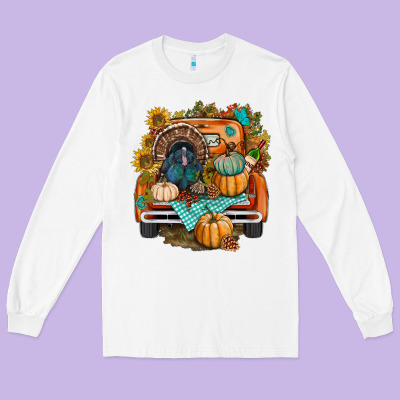 Thanksgiving Truck Bbs Long Sleeve Tee Designed By Bundleandbundleshop